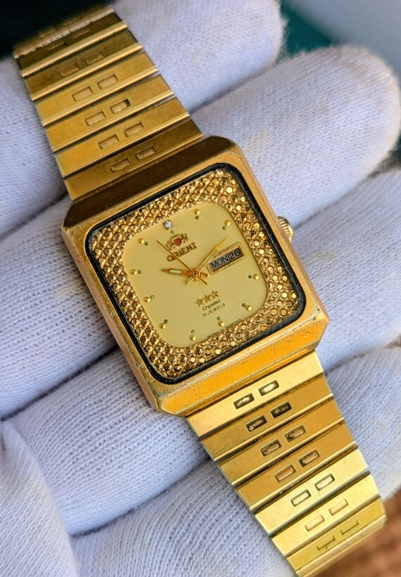 ORIENT Crystal Automatic Rectangular Watch Ladies… - image 2