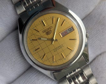 zabytkowy zegarek Seiko 5 automatic 21 jewels ze stali nierdzewnej z Japonii