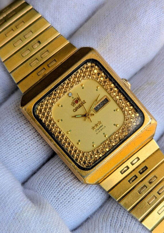 ORIENT Crystal Automatic Rectangular Watch Ladies… - image 8