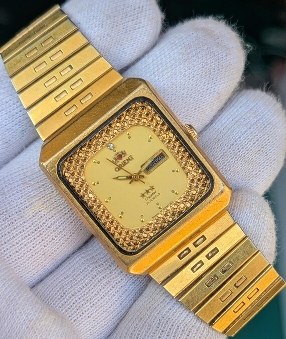 ORIENT Crystal Automatic Rectangular Watch Ladies… - image 3