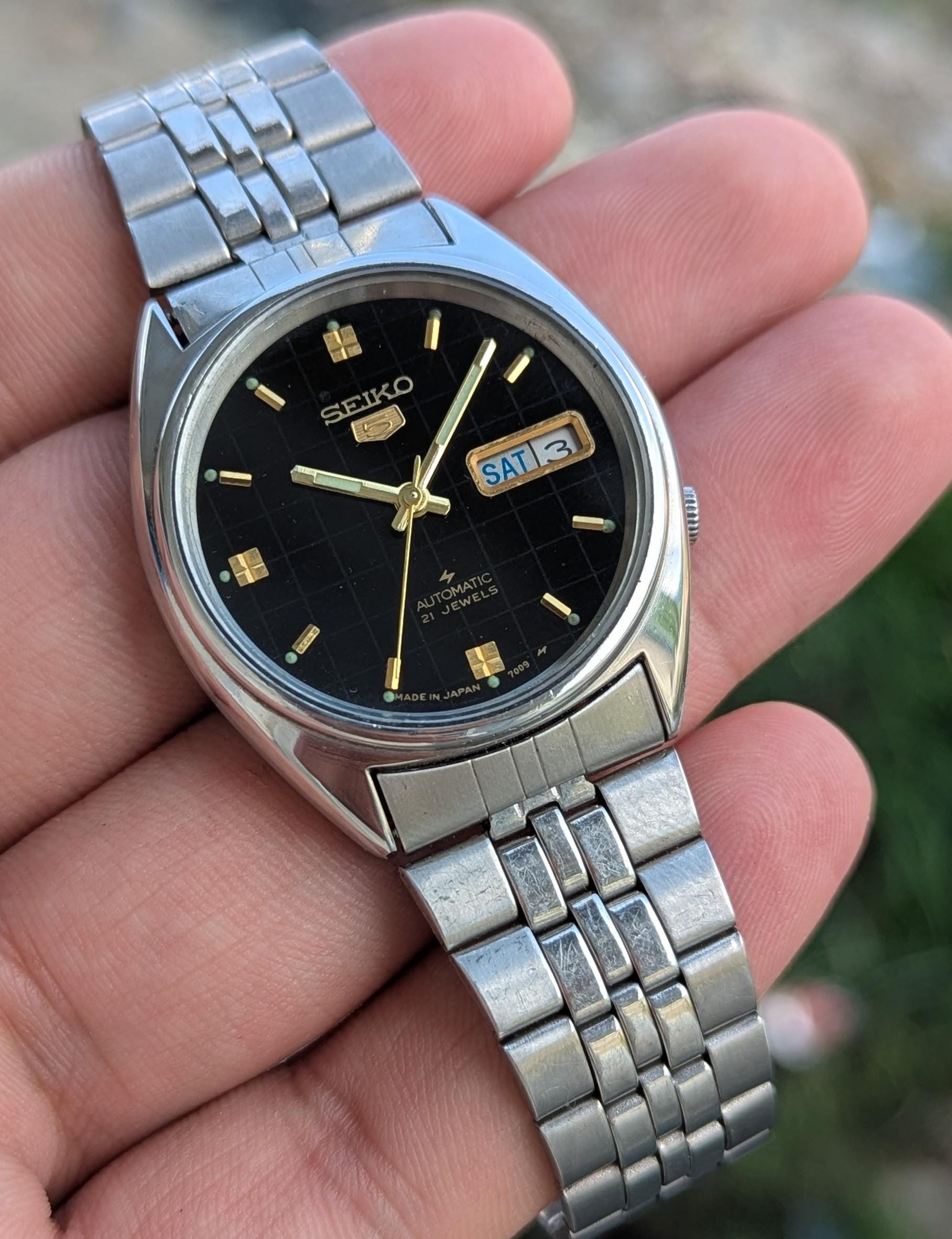 SEIKO5 7009-8760 21石 腕時計 Vintage Seiko 5 Automatic 21 Jewels Stainless Steel 7009 Watch
