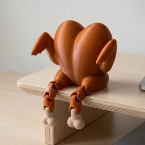 Flexibler Truthahn (STL-Datei), bewegliche Figur mit beweglichen Beinen, 3D-Druck für Thanksgiving