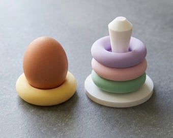 Egg Holder STL, 3mf Files, Breakfast Egg Stand, 3D-Printed Kitchen Decor
