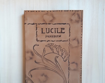 Lucile by Owen Meredith 1899 Antique Book in original box Gorgeous Decorative Leather Binding