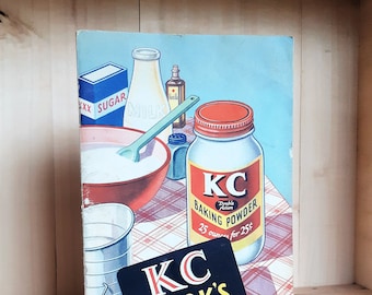 KC Cook's Book Antique Recipe Booklet circa 1930s Vintage Cook Book Product Advertising