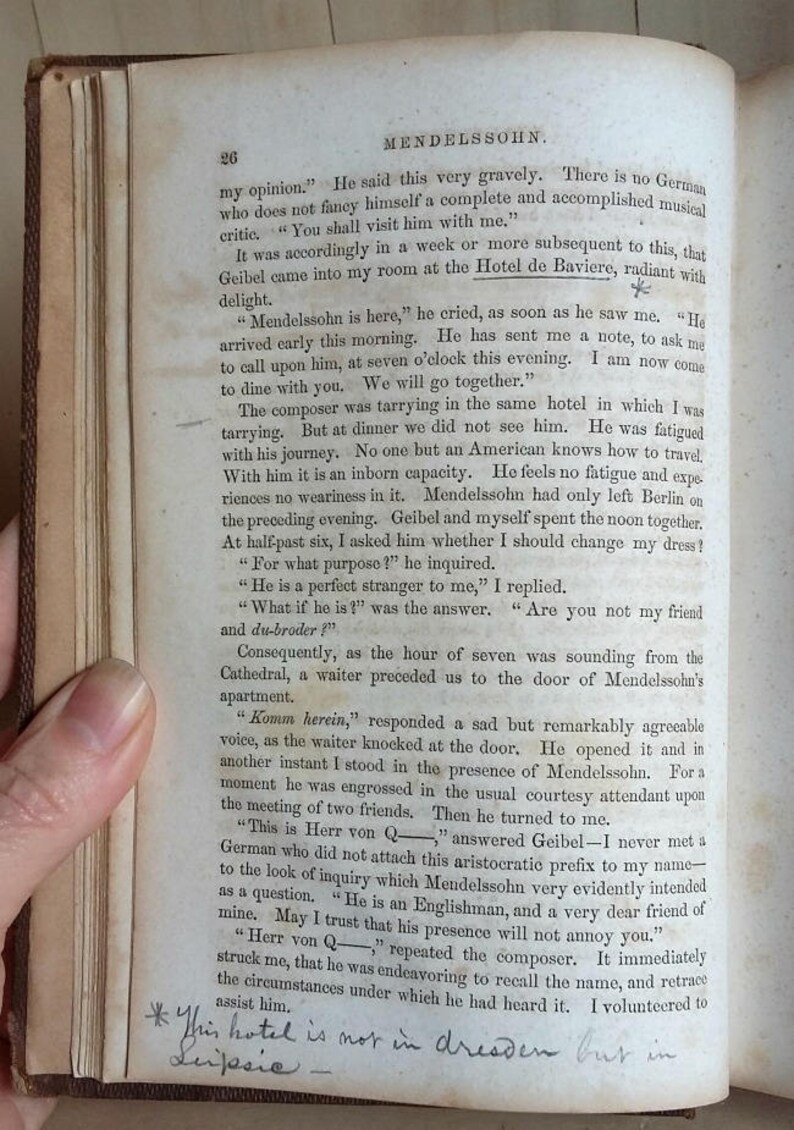 Antique Book 1854 You Have Heard of Them by Q Biographies of Famous People Mendelssohn Thomas Hood Lady Bulwer Mrs Trollope Annotated image 5