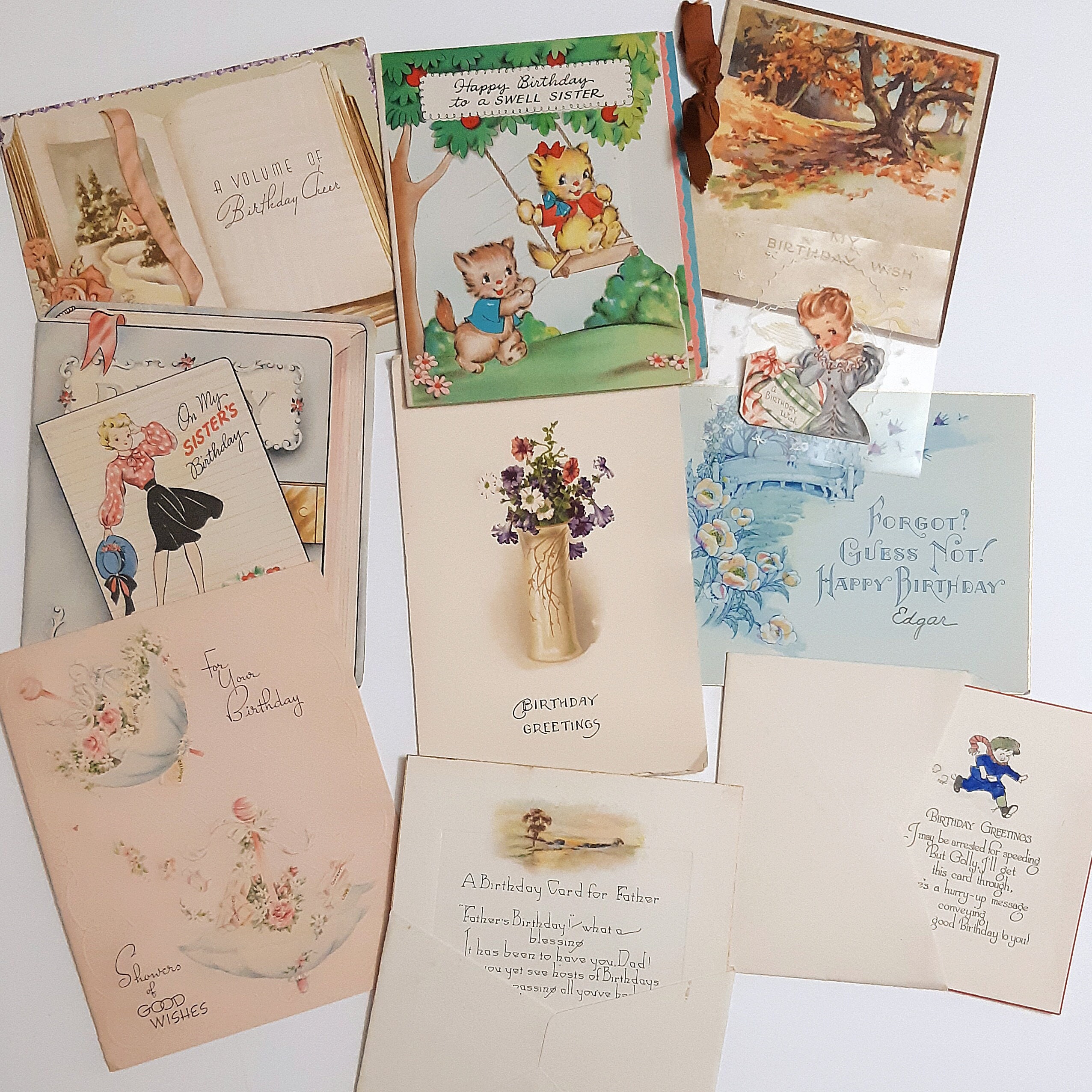 Antique & Vintage Greeting Cards 10 Card Mystery Bundle Etsy