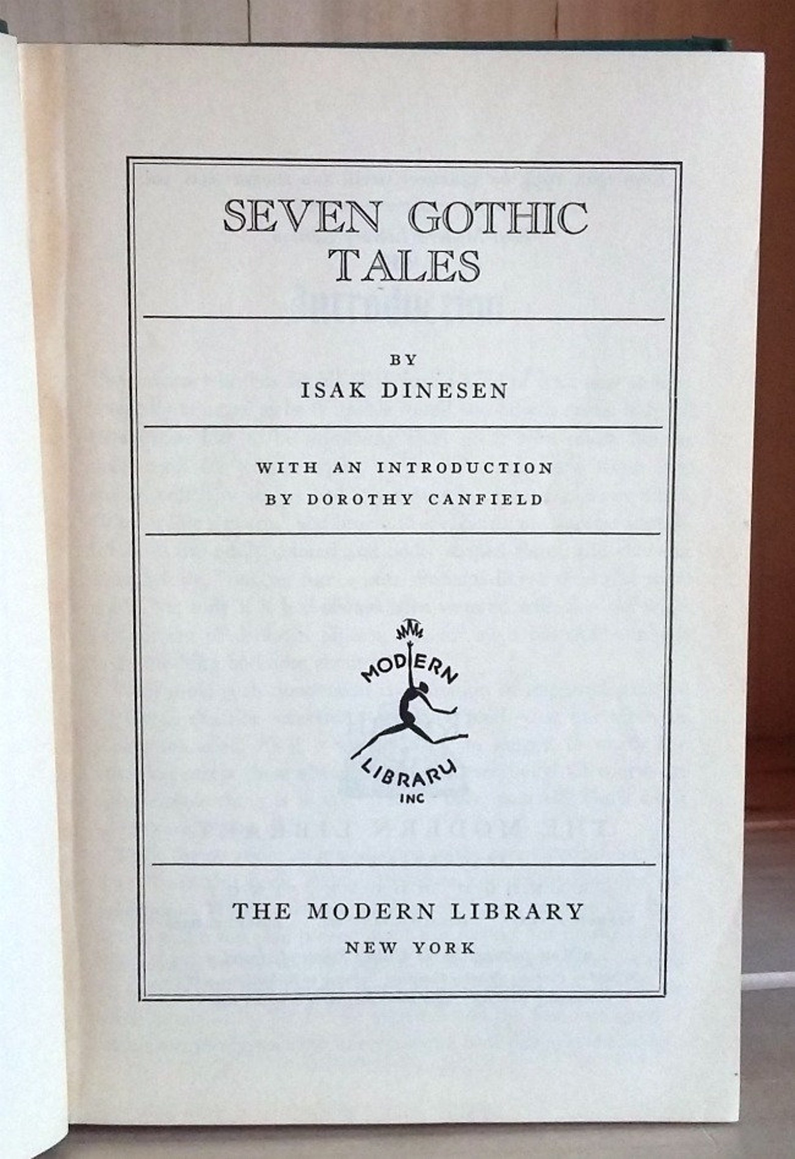 Seven Gothic Tales by Isak Dinesen Seven Gothic Tales by Isak Dinesen