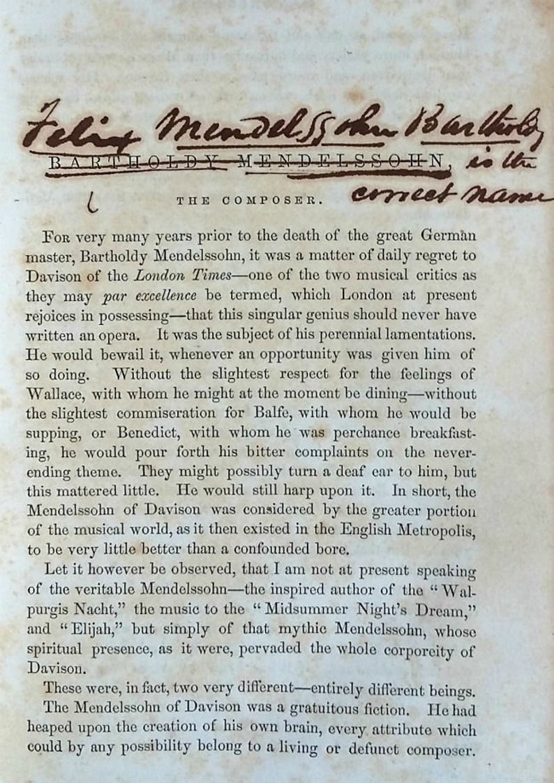 Antique Book 1854 You Have Heard of Them by Q Biographies of Famous People Mendelssohn Thomas Hood Lady Bulwer Mrs Trollope Annotated image 4