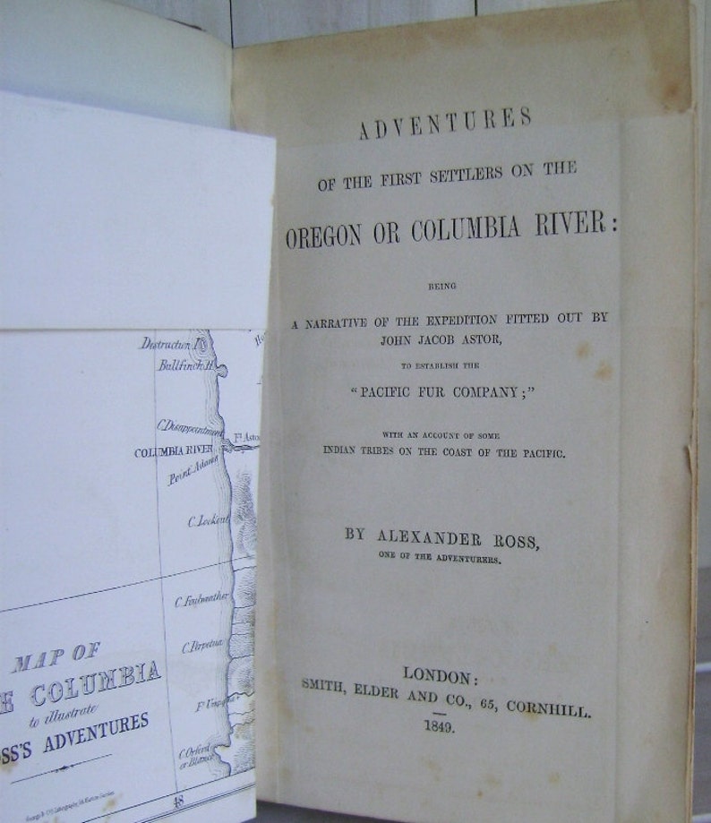 First Settlers on the Oregon or Columbia River 1849 Antique Etsy
