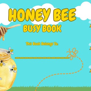 Honey Bee Busy Book: Montessori Learning Binder (PDF Download, 30 Pages)