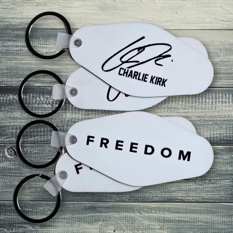 Freedom Keychain: Double-sided Logo or Signature - White or Red ...