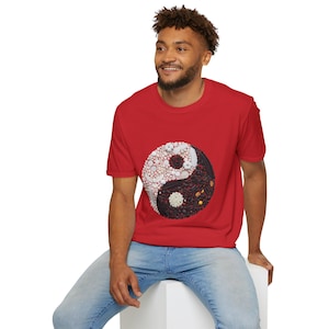 Yin Yang Unisex T-Shirt, Softstyle Tee, Balance Symbol Shirt, Zen Meditation Top, Tai Chi Clothing