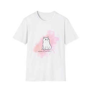 Cute Cat Unisex T-Shirt, Casual Pet Lover Tee, Gift for Cat Owners, Birthday Apparel, Softstyle Cat Shirt, Every Day Wear