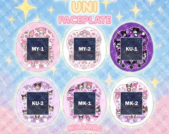たまごっち ユニ フェイスプレート - シリーズ2 / サンリオ、アニメ、かわいい、ホログラフィック、光沢
