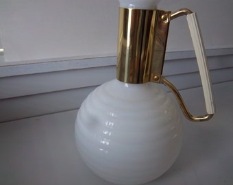 Mid Century Milk Glass Carafe