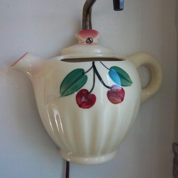 Vintage Tea Pot Wall Hung Light