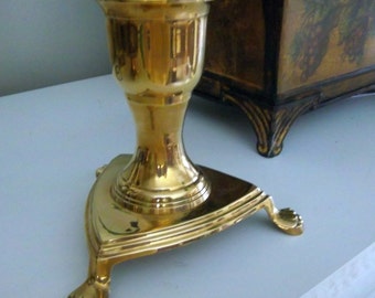 Polished Brass Candle Holder