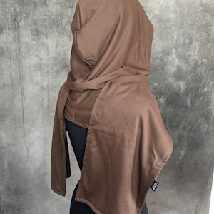 Knight hoodie scarf Brown