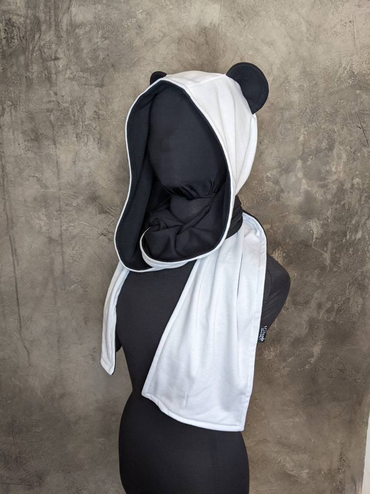 Panda hoodie with ears and paws 2025