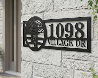 Placa personalizada para la dirección del electricista, letrero metálico personalizado con el número de la casa para el exterior, letrero de bienvenida para electricistas, regalos únicos para inauguración de casa, decoración de pared