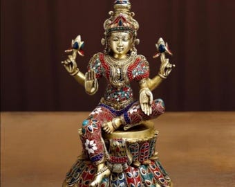 Brass Lakshmi Statue –  Goddess of Prosperity & Wealth