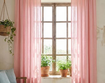 Rideau bohème en mousseline de coton, tentures double gaze de mousseline, panneaux de fenêtre en mousseline douce froissée, rideaux sur mesure