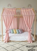 2 Layer Crinkled Muslin Bed Canopy, Montessori Reading Nook Tent 100% Cotton Nursery Canopy Handmade Boho Kids Room Decor Toddler Bed Canopy product logo