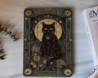 Funda para iPad con ranura para lápiz Tarot Cat para iPad 11/10/9, iPad Pro 11" 12.9", iPad Air 7/6 11" 13", iPad Pro 12.9" 11" 2024, iPad Mini 6/7, M2, M4