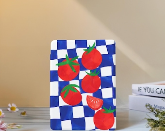 Tomate Gitter Kindle Tasche mit Handschlaufe für Paperwhite 12th 7 Zoll 11th 6.8 Zoll, Kindle 2024 Colorsoft, Kindle 12th/11th/10th, Kobo Clara Hülle