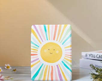 Rainbow Sun Kindle Case with Hand Strap for Paperwhite 12th 7" 11th 6.8", Kindle 2024 Colorsoft, Kindle 12th/11th/10th, Kobo Clara Case