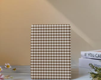 Brown Lattice Kindle Case with Hand Strap for Paperwhite 12th 7" 11th 6.8", Kindle 2024 Colorsoft, Kindle 12th/11th/10th, Kobo Clara Case