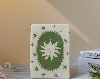 Sun Green Kindle Case with Hand Strap Cover for Paperwhite 12th 7" 11th 6.8", Kindle 2024 Colorsoft, Kindle 12th/11th/10th, Kobo Clara Case