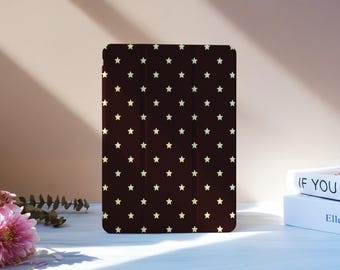 Star Brown iPad Case With Pencil Slot For iPad 11/10/9,iPad Pro 11"12.9", iPad Air 7/6 11"13",iPad Pro 12.9"11"2024, iPad Mini 6/7, M4 M2