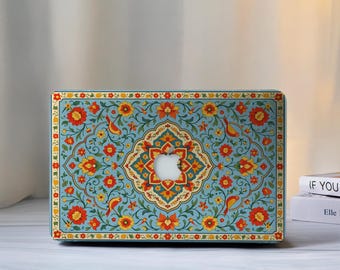 Retro Flowers Macbook Case Cover for Air 15/13/11 Inch, Macbook Pro 13/14/15/16, Laptop Sleeves M4 M3 M2, 2026 2025 2024, MacBook Neo Case