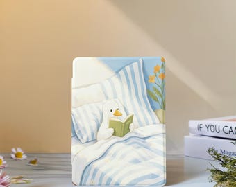 Duck Reading Kindle Case with Hand Strap for Paperwhite 12th 7" 11th 6.8", Kindle 2024 Colorsoft, Kindle 12th/11th/10th, Kobo Clara Case