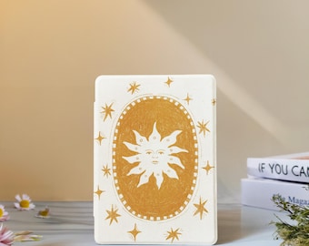 Sun Tarot Kindle Case with Hand Strap for Paperwhite 12th 7" 11th 6.8", Kindle 2024 Colorsoft, Kindle 12th/11th/10th, Custom Kobo Clara Case