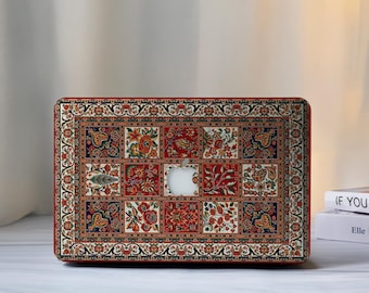 Funda rígida con diseño floral retro para MacBook Air de 15, 13 y 11 pulgadas, MacBook Pro de 13, 14, 15 y 16 pulgadas, fundas para portátiles M4, M3 y M2, funda para MacBook 2025, 2024 y 2023.