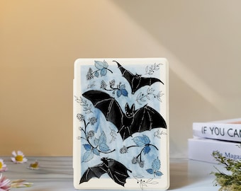 Retro Bat Kindle Case with Hand Strap for Paperwhite 12th 7" 11th 6.8", Kindle 2024 Colorsoft, Kindle 12th/11th/10th, Custom Kobo Clara Case