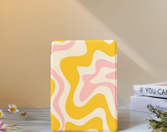 Funda para Kindle con diseño ondulado y correa de mano para Paperwhite 12.º de 7" y 11.º de 6.8", Kindle 2024 Colorsoft, Kindle 12.º, 11.º y 10.º, funda para Kobo Clara