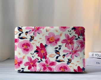 Funda con diseño floral para MacBook Air de 15/13/11 pulgadas, MacBook Pro de 13/14/15/16 pulgadas, fundas para portátiles M4, M3 y M2, y fundas para MacBook de 2025, 2024 y 2023.