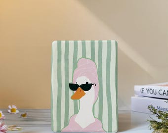 Striped Duck Kindle Case with Hand Strap for Paperwhite 12th 7" 11th 6.8", Kindle 2024 Colorsoft, Kindle 12th/11th/10th, Kobo Clara Case
