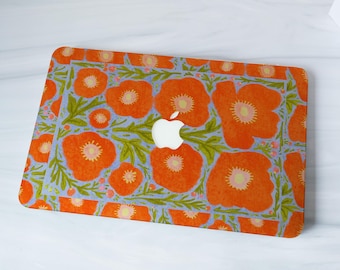 Retro Flower Macbook Case Cover for Air 15/13/11 Inch, Macbook Pro 13/14/15/16, Laptop Sleeves M4 M3 M2, Custom 2025 2024 2023 Macbook Case