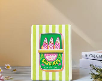 Sardine Can Kindle Case with Hand Strap for Paperwhite 12th 7" 11th 6.8", Kindle 2024 Colorsoft, Kindle 12th/11th/10th,Kobo Clara Case Cover