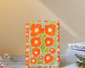 Retro Flower Kindle Hülle mit Handschlaufe für Paperwhite 12th 7 Zoll 11th 6.8 Zoll, Kindle 2024 Colorsoft, Kindle 12th/11th/10th, Kobo Clara Hülle