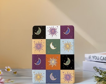 Sonne Mond Tarot Kindle Hülle mit Handschlaufe für Paperwhite 12th 7" 11th 6.8", Kindle 2024 Colorsoft, Kindle 12th/11th/10th, Kobo Clara Case