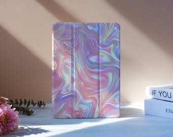 Wavy Texture iPad Case With Pencil Slot For iPad 11/10/9, iPad Pro 11"12.9", iPad Air 7/6 11"13",iPad Pro 12.9"11"2024, iPad Mini 6/7, M2,M4