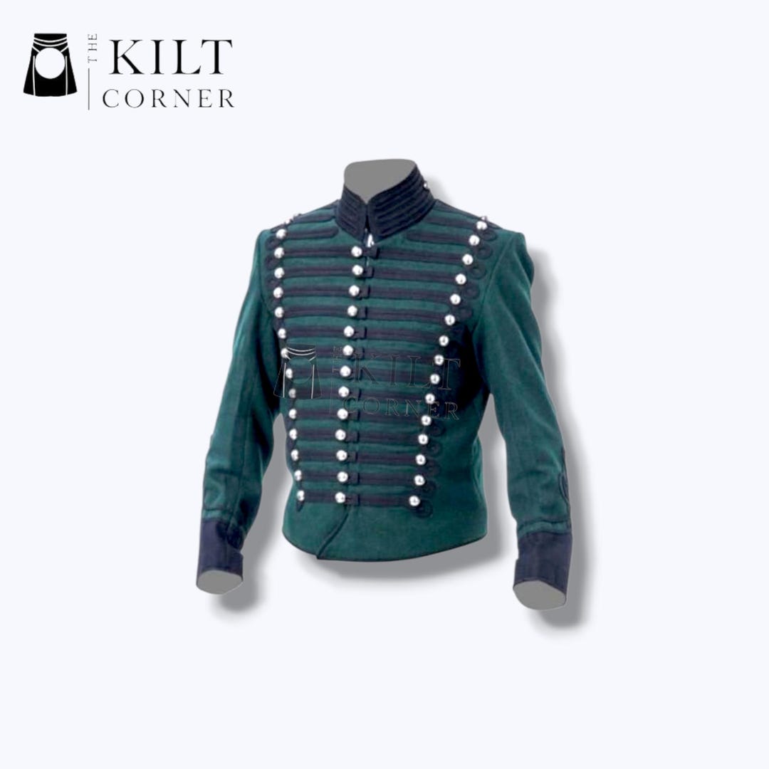 Green Wool Hussar Jacket: British 95th Rifles Military Style - Etsy