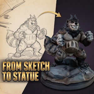Custom Statue, Personalized Character Sculpture in High Detail Resin