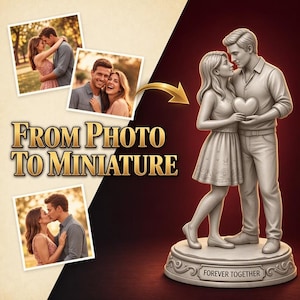Anniversary Figurine, Couple Mini, ABS like Resin